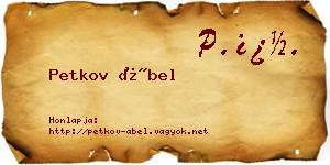 Petkov Ábel névjegykártya